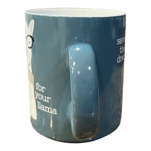 Love Your Mug Save the Drama For Your Llama Mug EUC 4.5" x 3.5" Llama Alpaca - Picture 2 of 5
